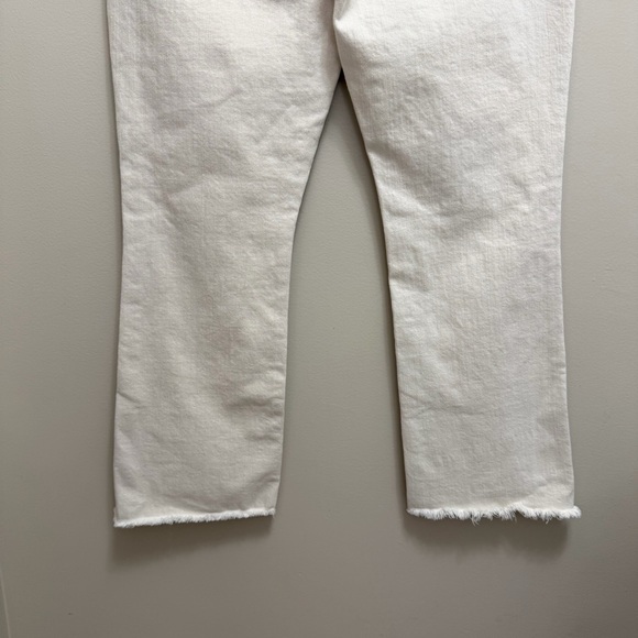 Mother Superior The Insider Crop Step Fray Jeans in Act Natural - Picture 6 of 10